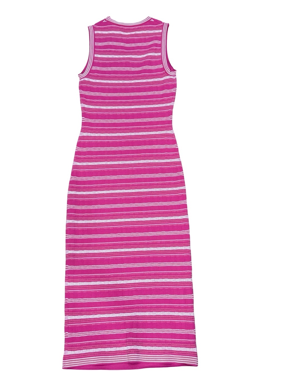 ๐ NWT Theory Carnation Multi Stripe Rib Knit Midi Tank Dress XS Sweater Crepe - Picture 9 of 14
